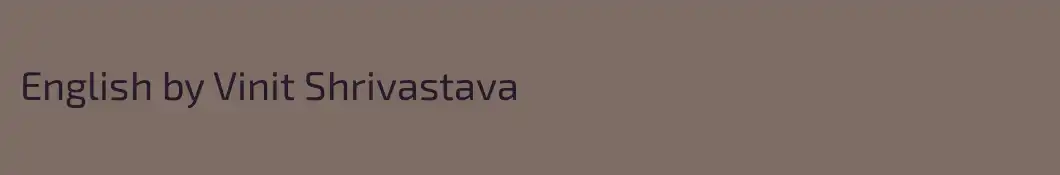 English by Vinit Shrivastava